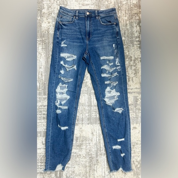 AEO American Eagle High Rise Mom Jean Size 8 Long NWT - Picture 9 of 9